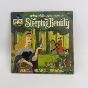 1977 Walt Disney's Sleeping Beauty Read Along Book & Record